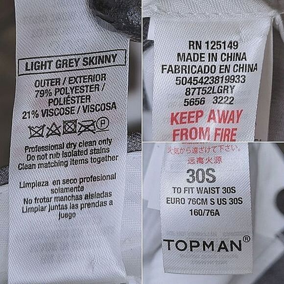 Topman Light Grey Skinny Suit 36R / 30S - Picture 11 of 16